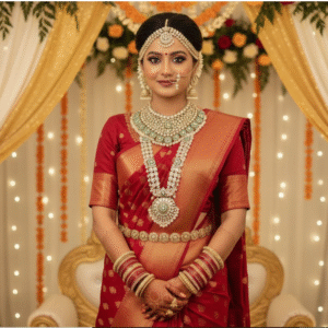 premium bridal jewellery set for wedding |heavy gold tone, complete dulhan set