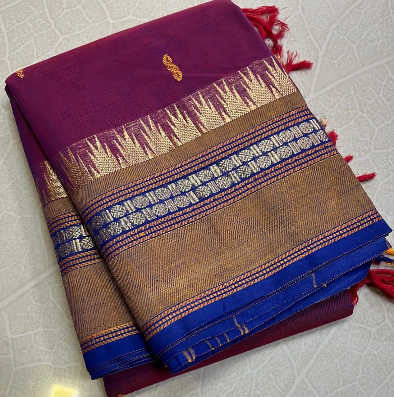 A weave that speaks tradition with a twist of contrast & temple Border - Image 2