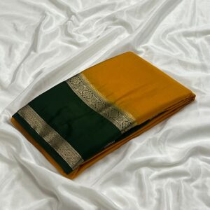 Semi Mysore Silk Saree Online | Pure Look, Lightweight & Bentex Zari Border