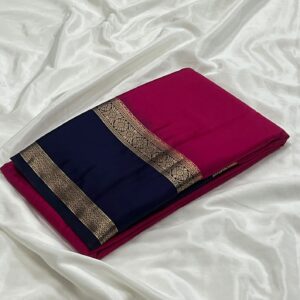 Semi Mysore Silk Saree Online | Pure Look, Lightweight & Bentex Zari Border