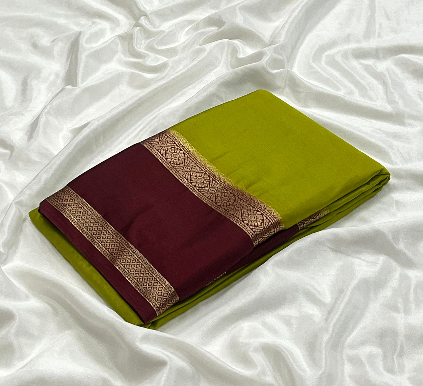 Semi Mysore Silk Saree Online | Pure Look, Lightweight & Bentex Zari Border