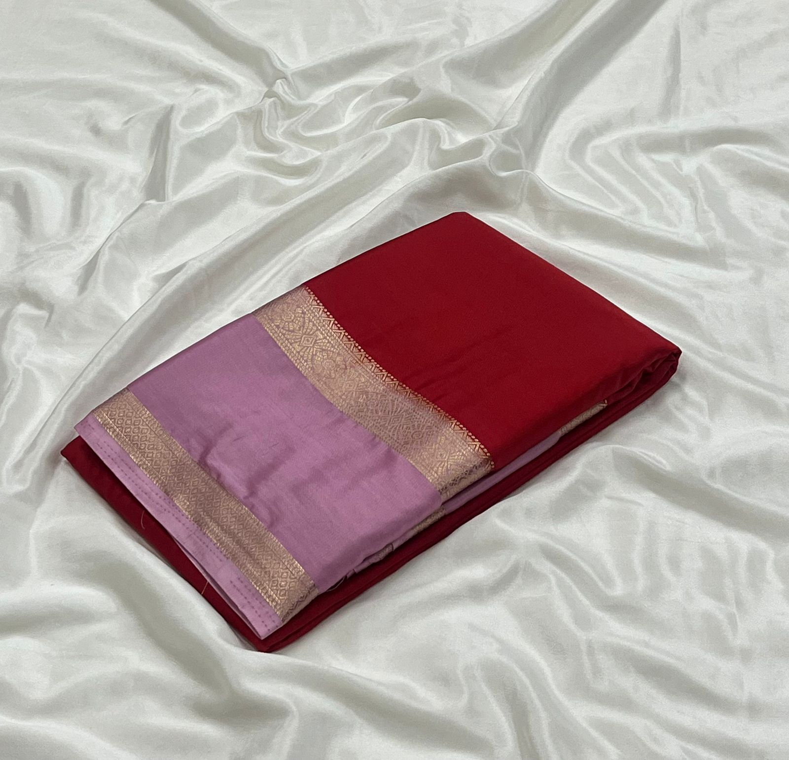 Semi Mysore Silk Saree Online | Pure Look, Lightweight & Bentex Zari Border